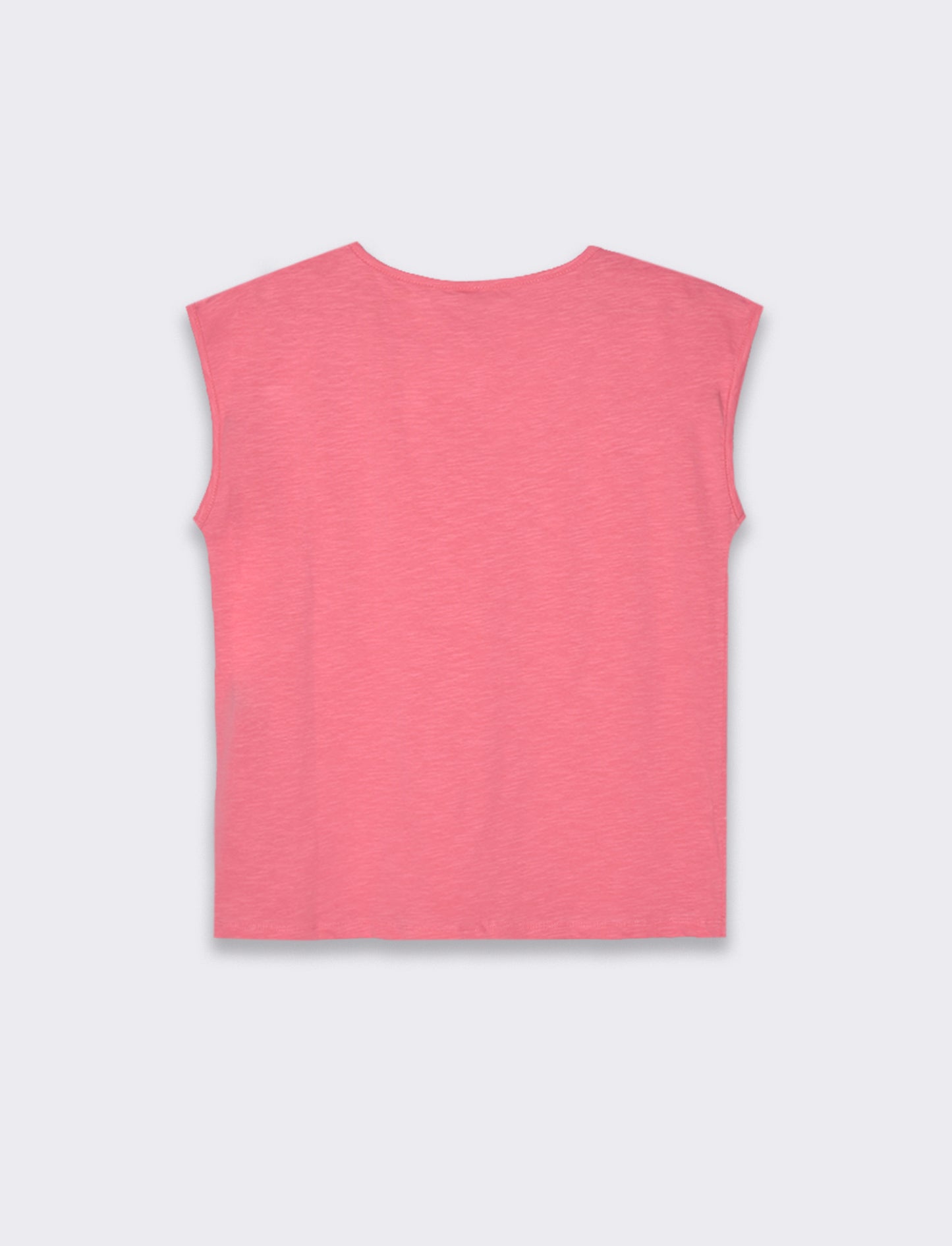 Cross Neck Cap Sleeve T-Shirt for Women - Red