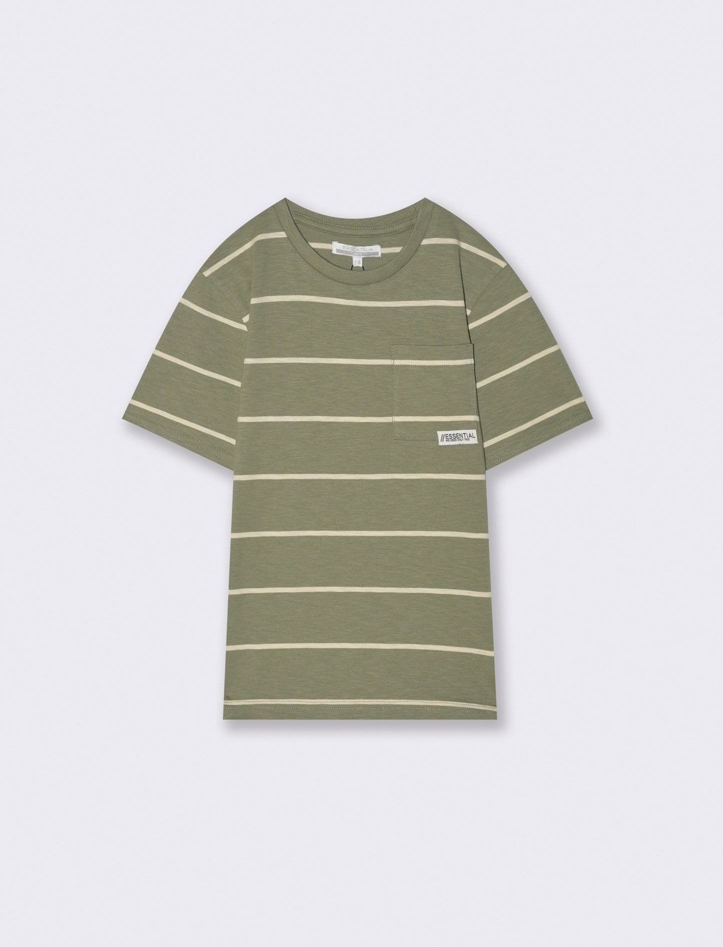 T-shirt rigato verde da bambino - Verde