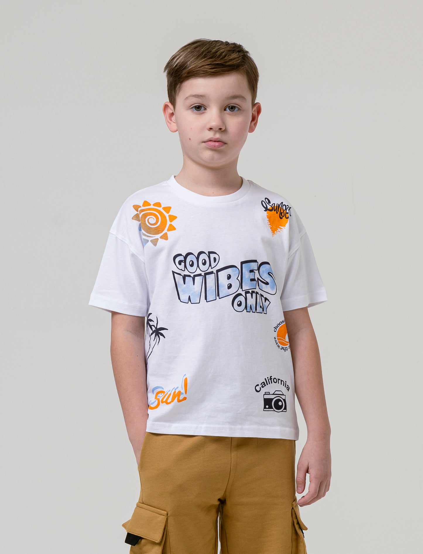 T-shirt con stampe da bambino - Bianco