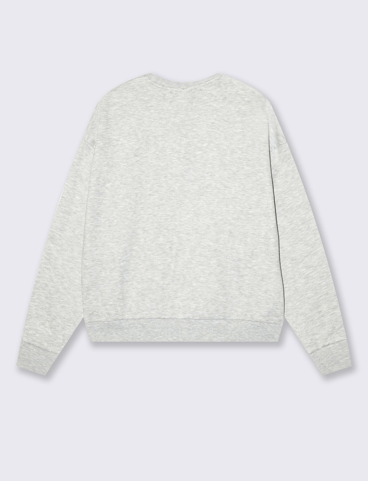Felpa paricollo con spalle scese - Grigio chiaro mel.