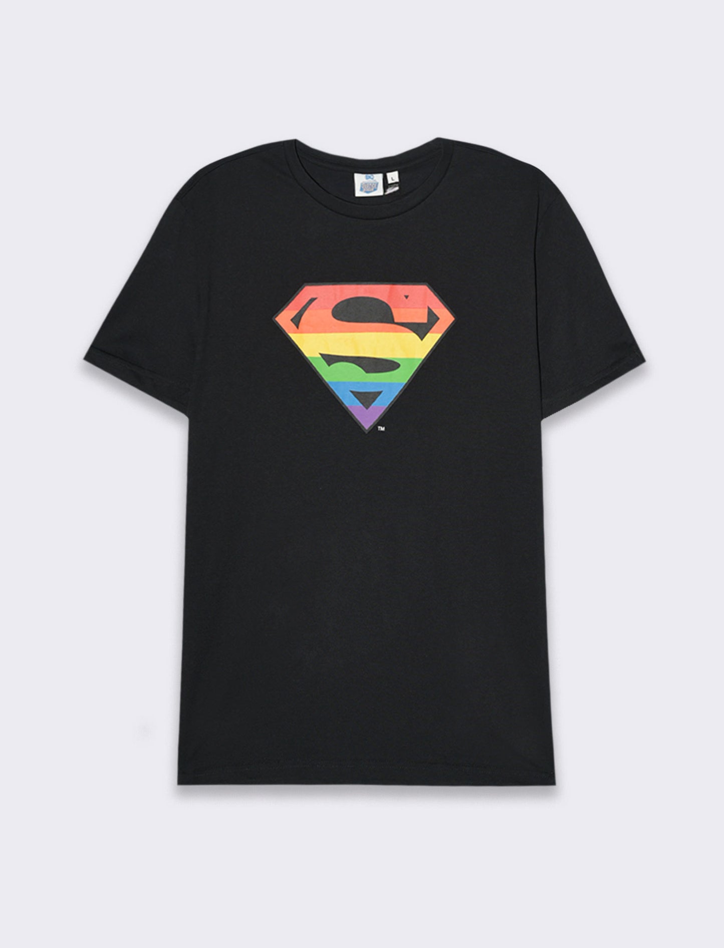 T-shirt stampa super man by dc comics da uomo - Nero