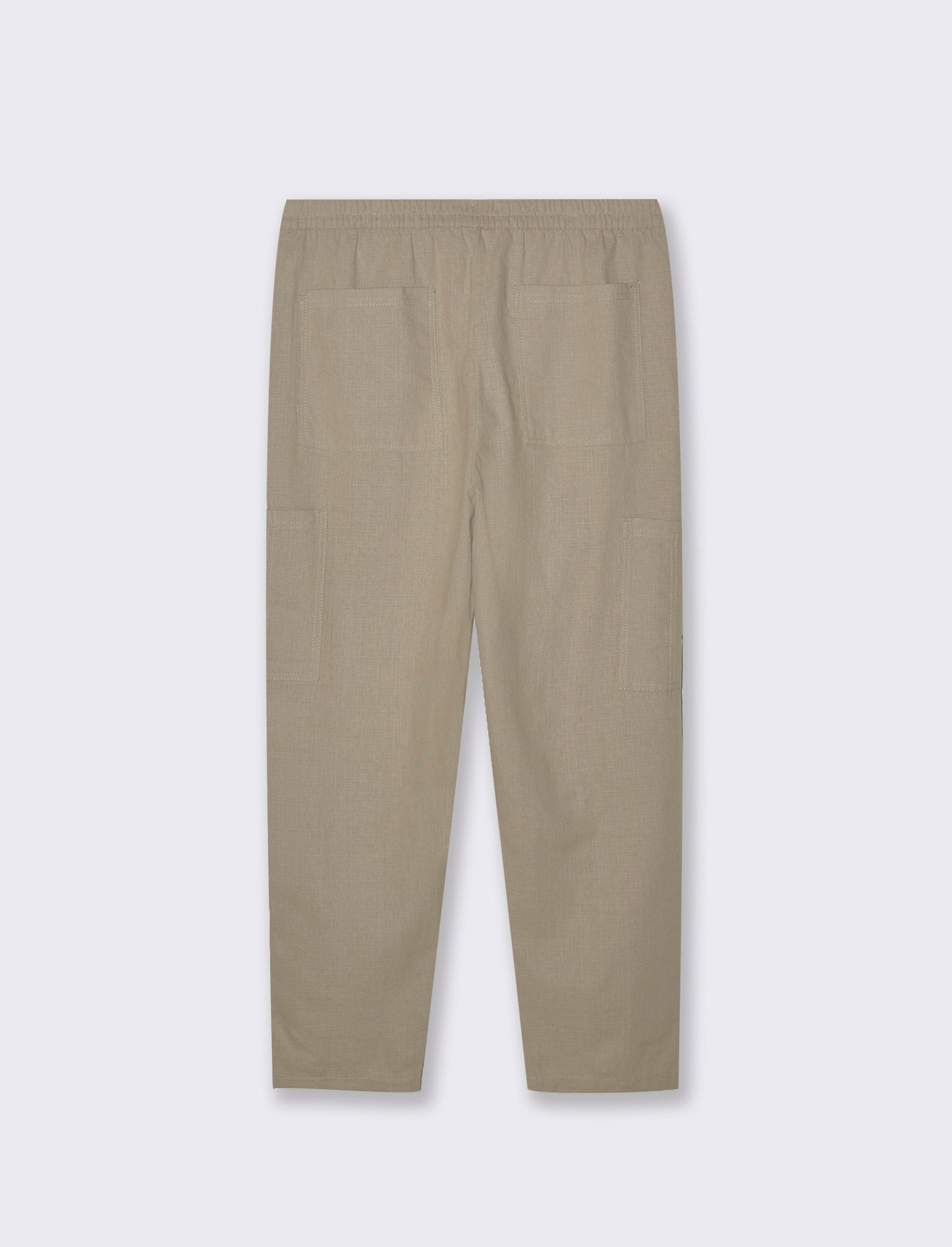 Pantaloni cargo in tessuto armaturato da uomo - Verde salvia