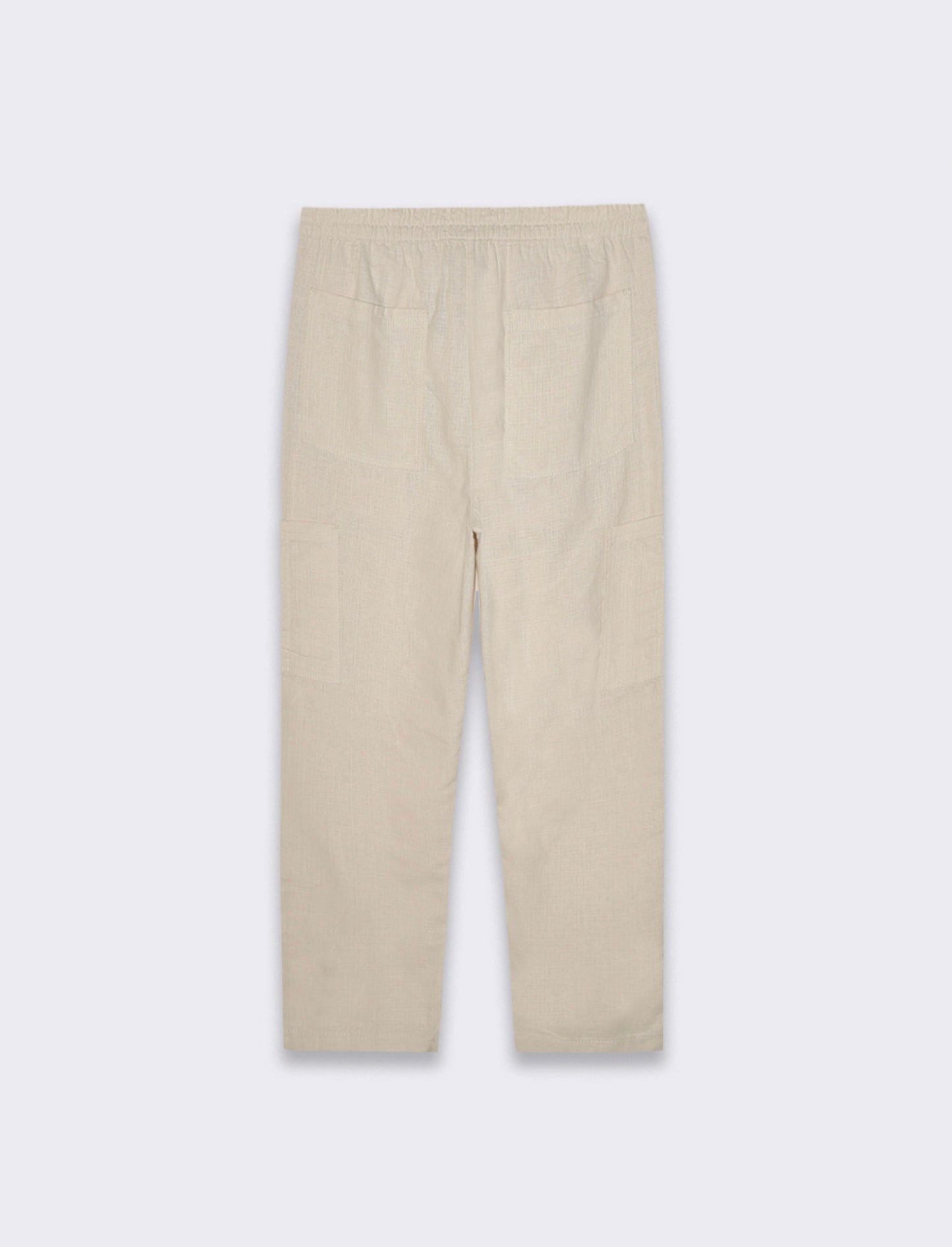 Pantaloni cargo in tessuto armaturato da uomo - Beige ecru