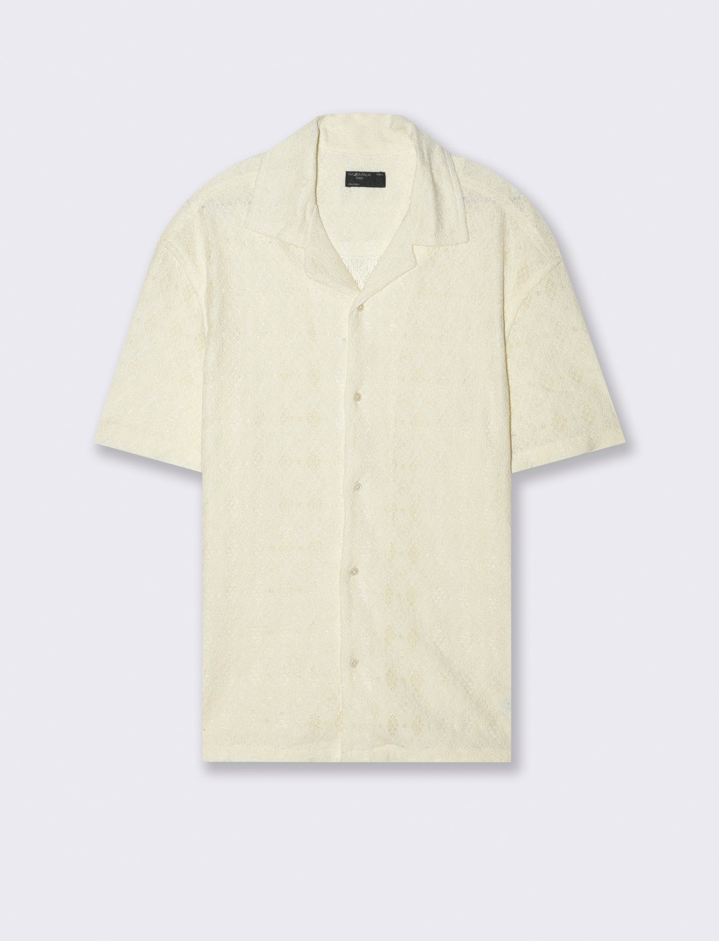Camicia con struttura aperta da uomo - Bianco
