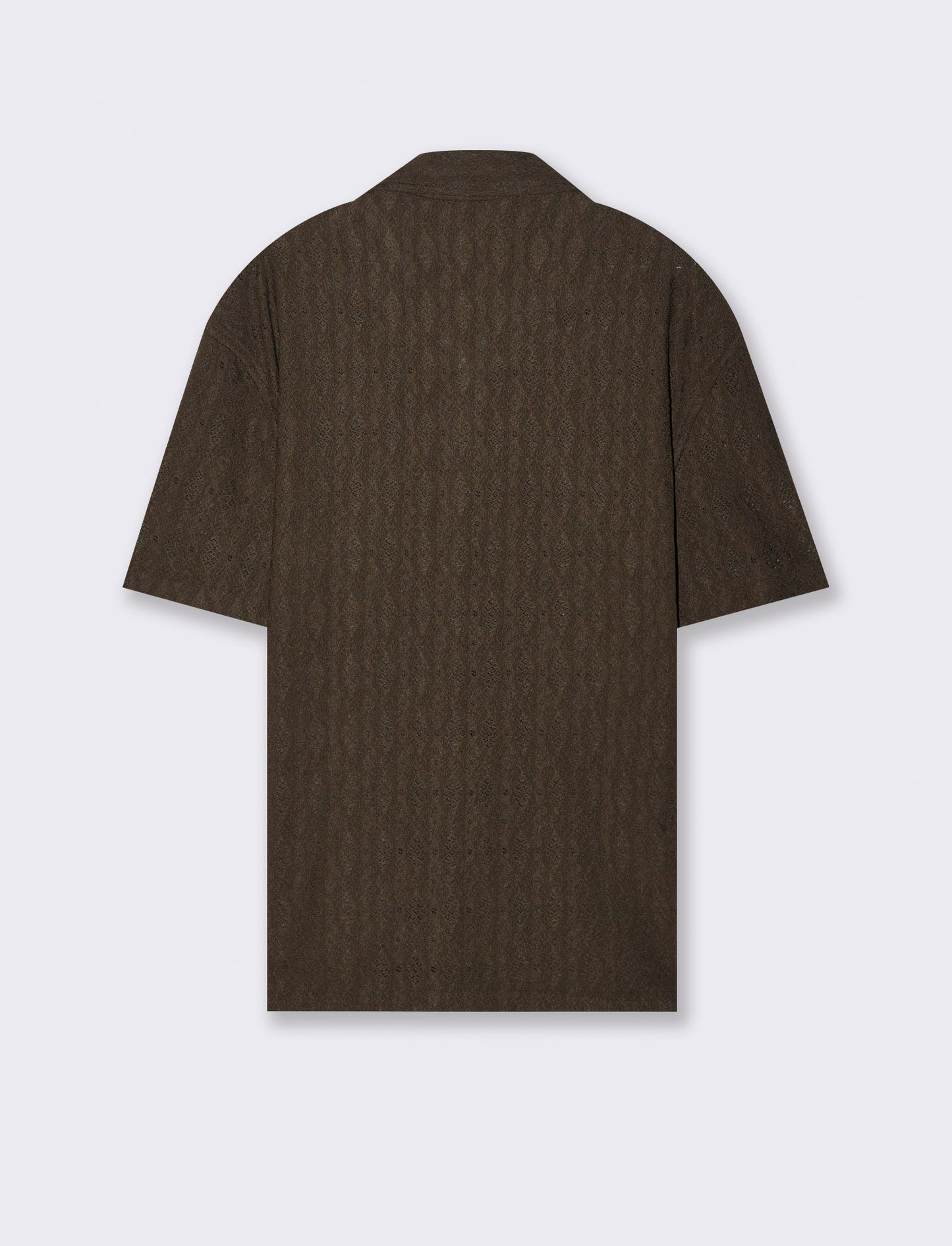 Camicia con struttura aperta da uomo - Moro