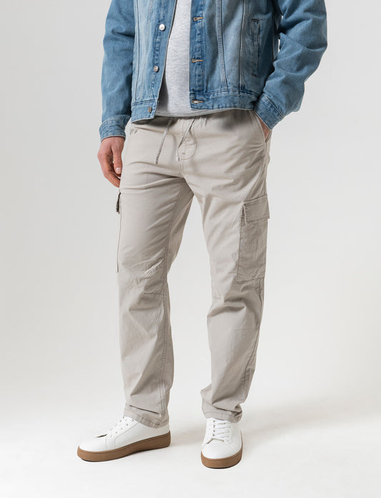 Pantaloni cargo straight fit da uomo - Verde salvia