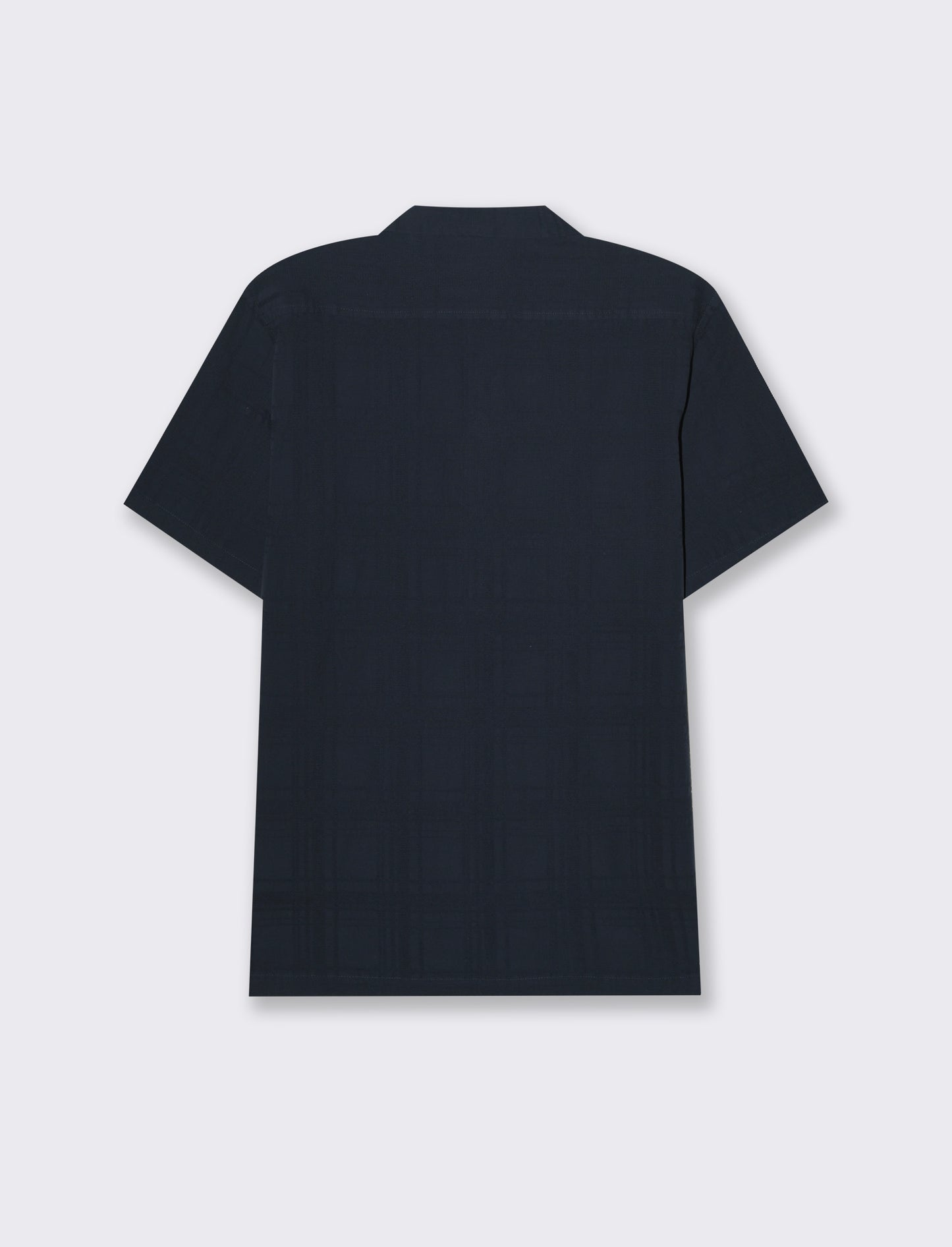 Camicia jacquard effetto quadri da uomo - Blu