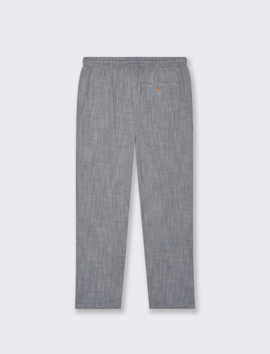 Pantaloni jogger tessuto strutturato da uomo - Blu melange