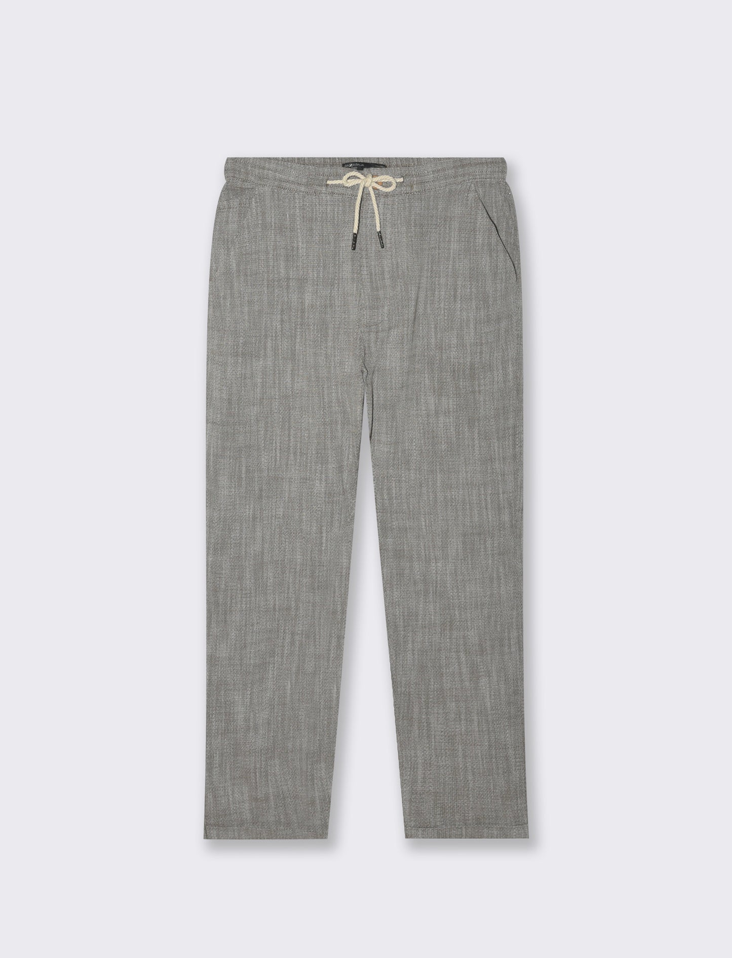 Pantaloni jogger tessuto strutturato da uomo - Grigio fango