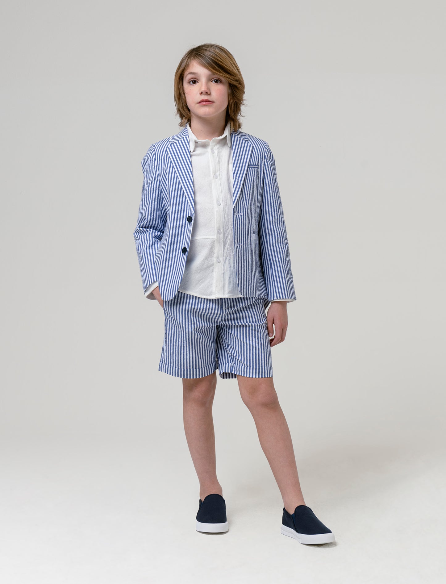 Giacca tinto filo da bambino - Righe