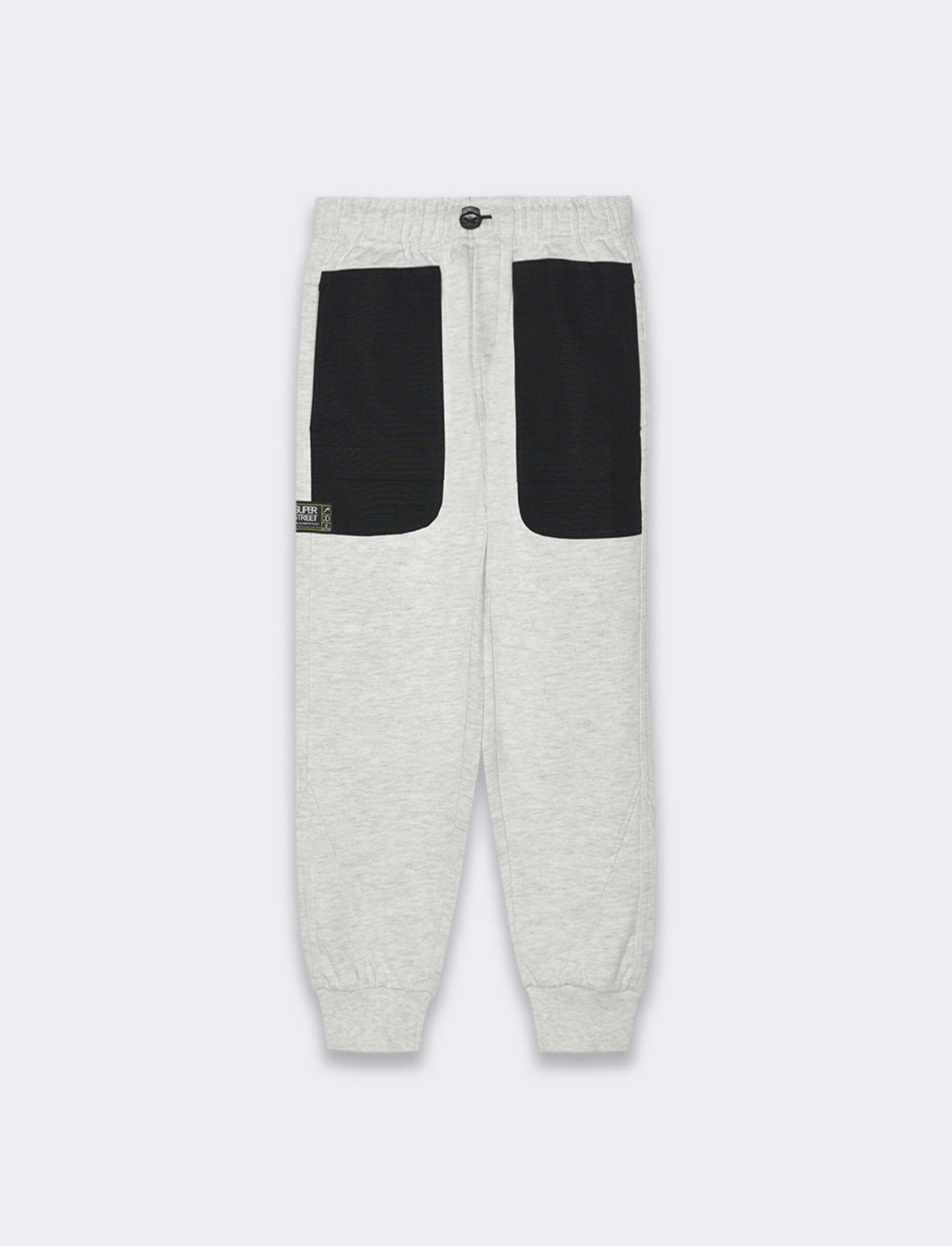 Jogger con tasconi da bambino - Grigio mel.