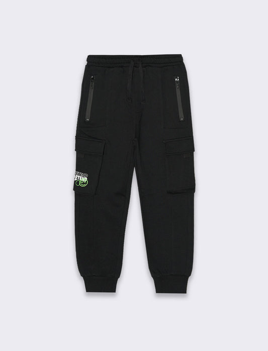 Jogger cargo da bambino - Nero