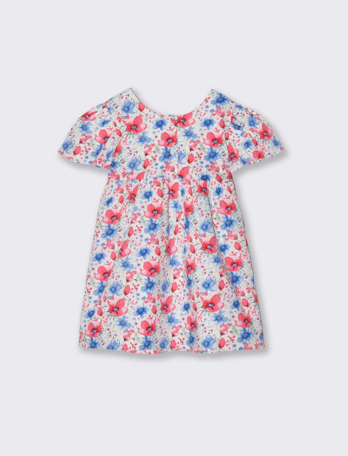 baby girl's floral dress with bow - Multicolor