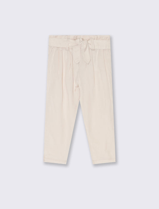 Pantalone con cintura da neonata - Beige