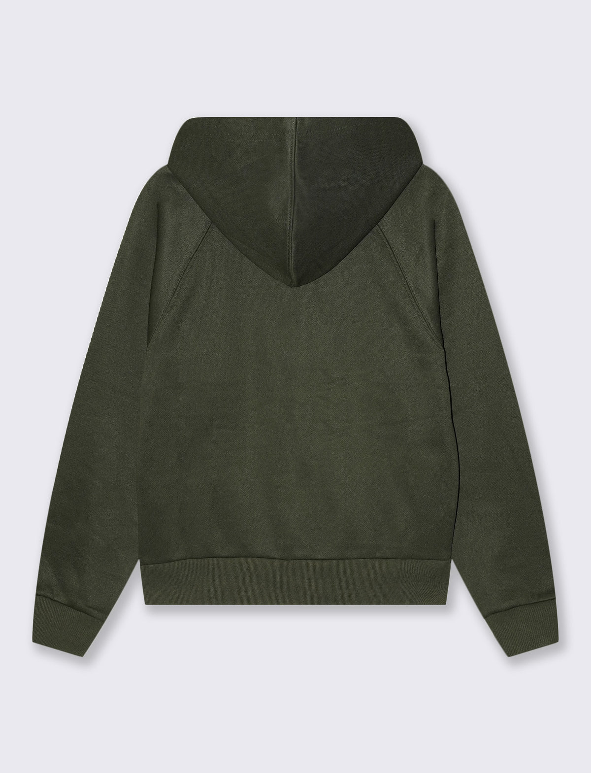 FELPA CON ZIP E CAPPUCCIO - Verde foresta