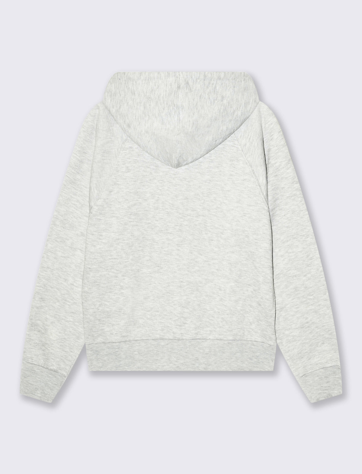 FELPA CON ZIP E CAPPUCCIO - Grigio chiaro mel.