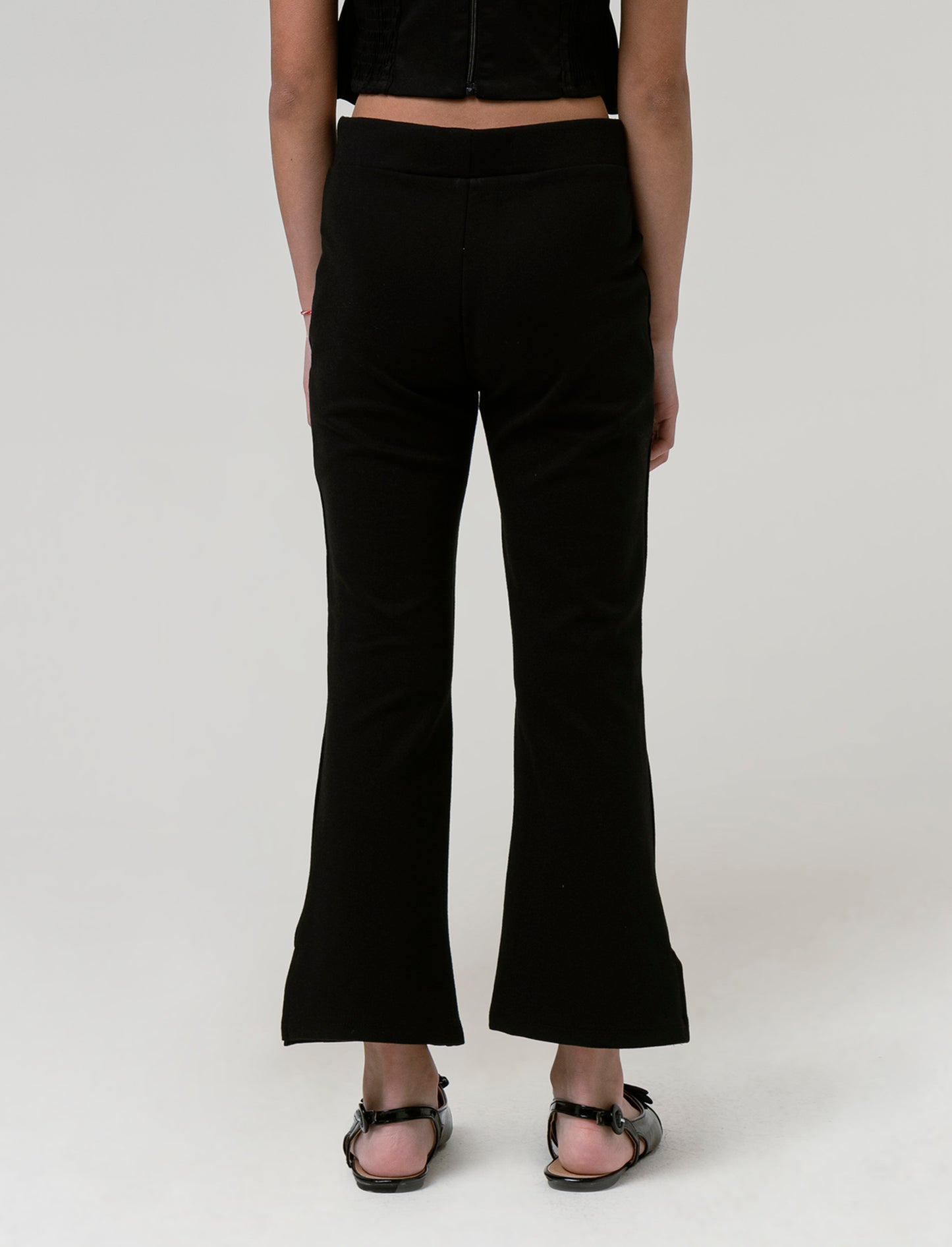 Leggings modello flare da bambina - Nero