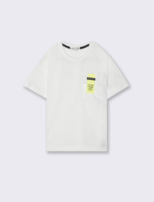 T-shirt over da bambino - Bianco