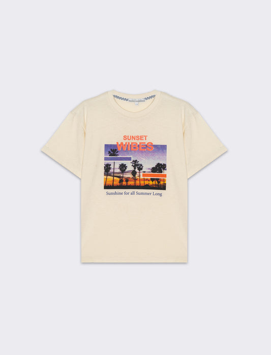 T-shirt con stampata da bambino - Beige