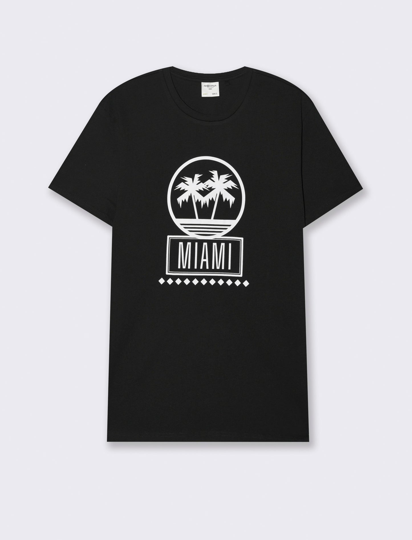 T-shirt in cotone con stampa da uomo - Nero