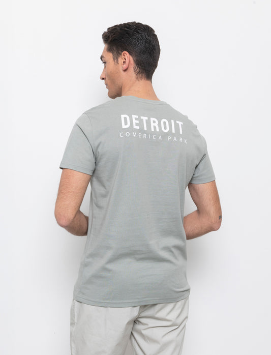 Man's cotton t-shirt with print design - Green