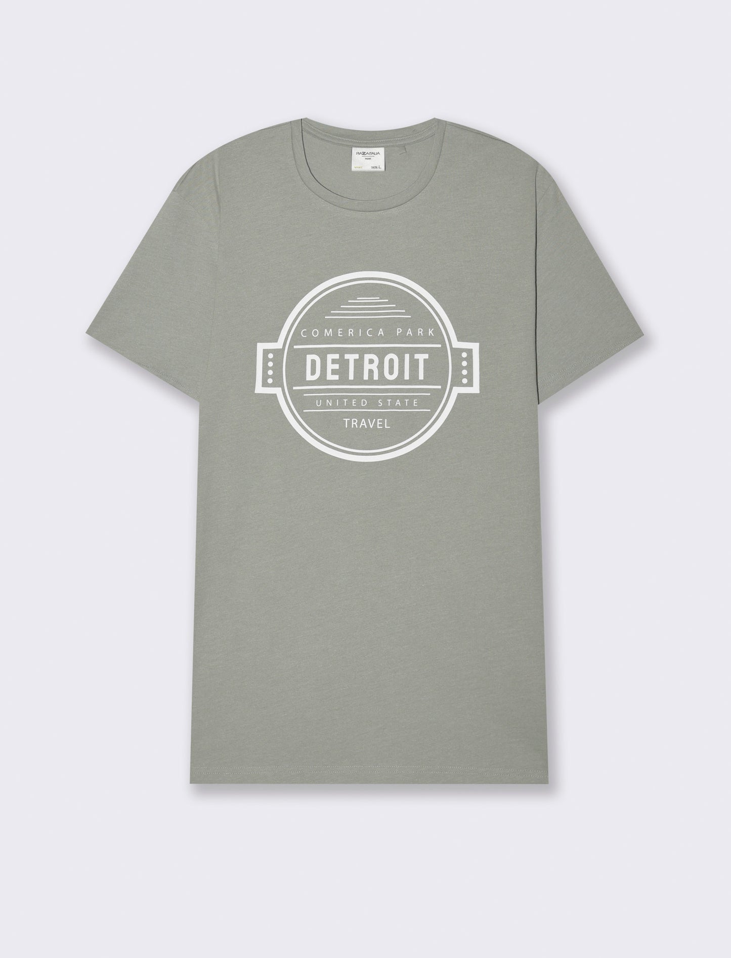 T-shirt in cotone con stampa da uomo - Verde