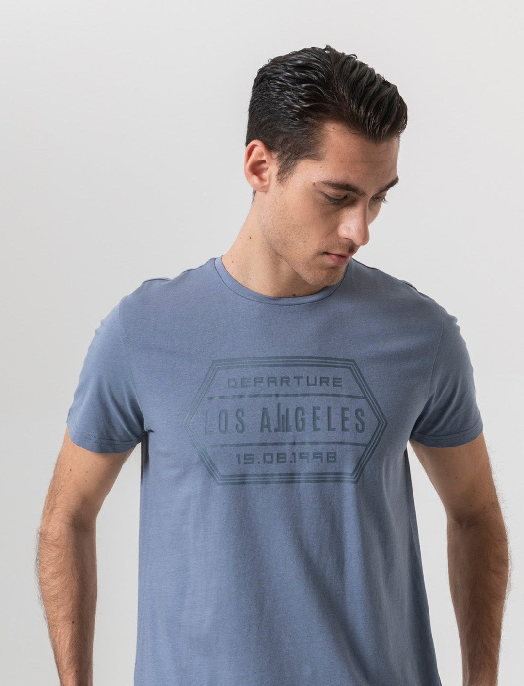 T-shirt in cotone con stampa da uomo - CARTA DA ZUCCHERO