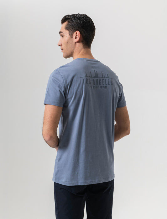 T-shirt in cotone con stampa da uomo - CARTA DA ZUCCHERO