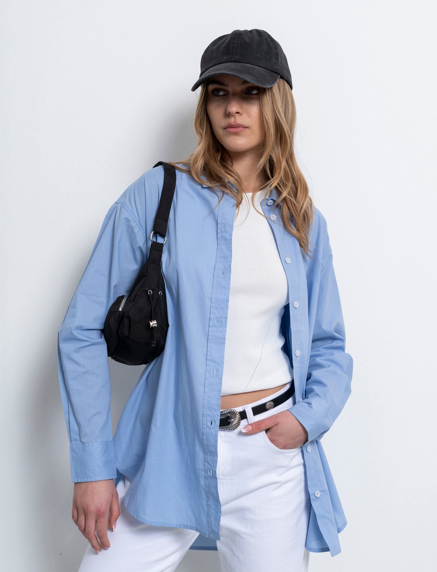 Camicia basica da donna - Blu chiaro