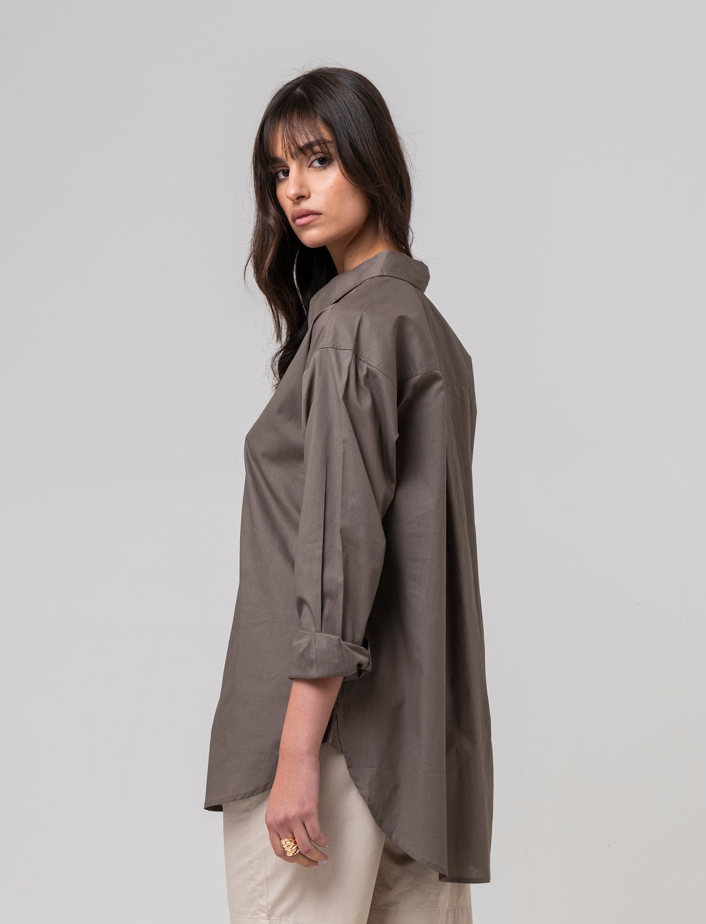Camicia basica da donna - Verde salvia