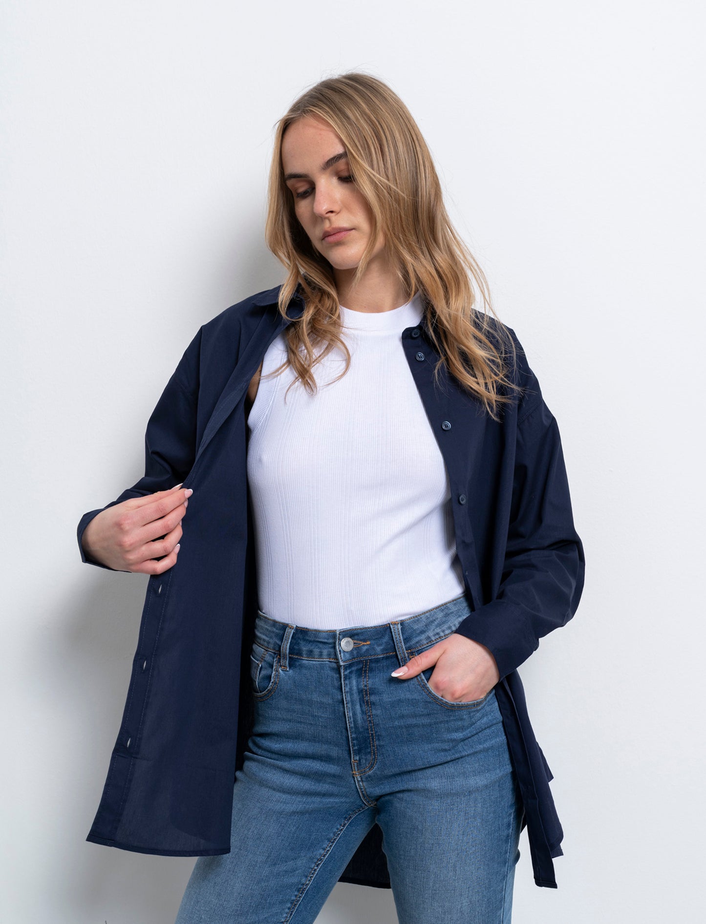 Camicia basica da donna - Blu