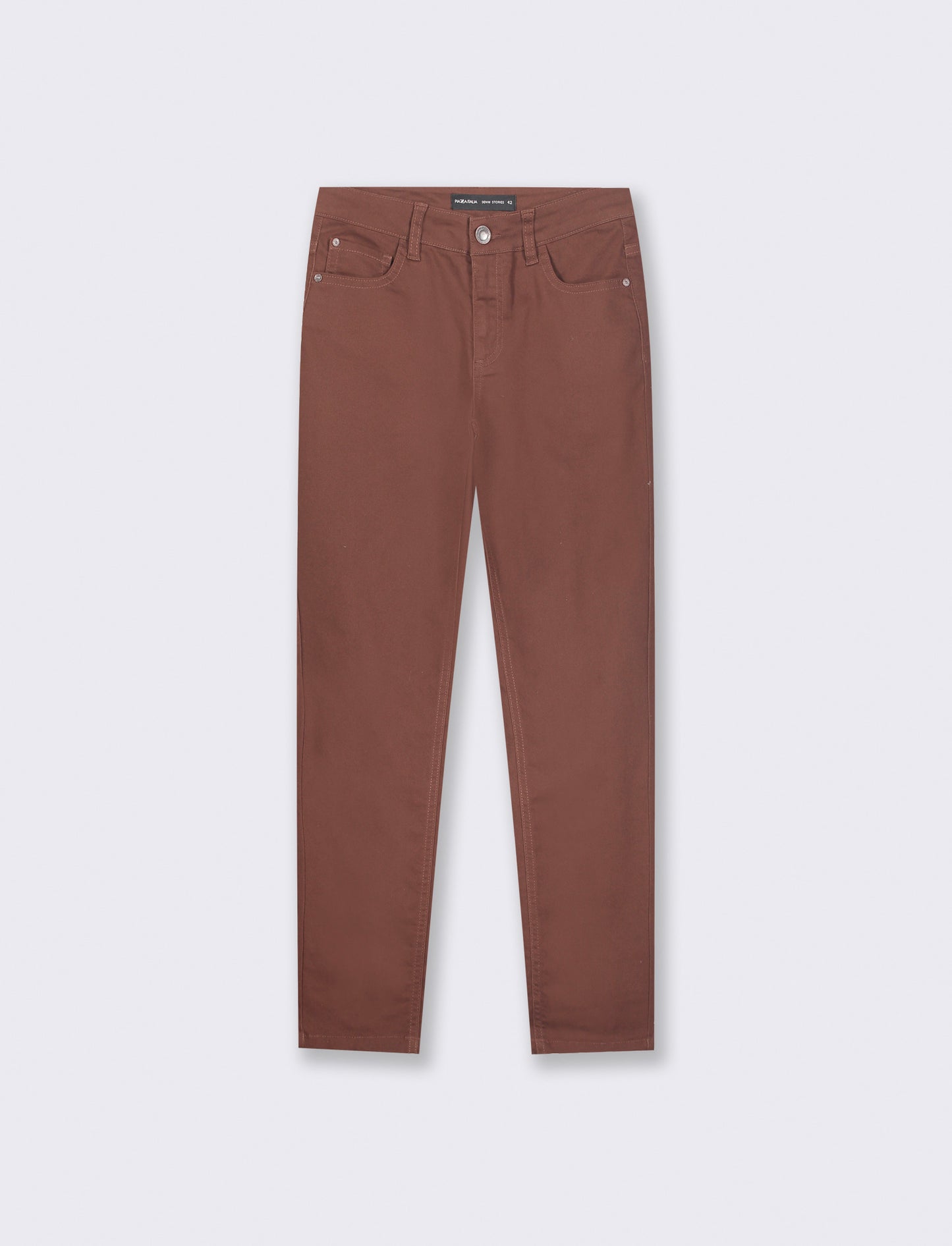 JEANS SKYNNY REGULAR WAIST - Marrone cioccolato