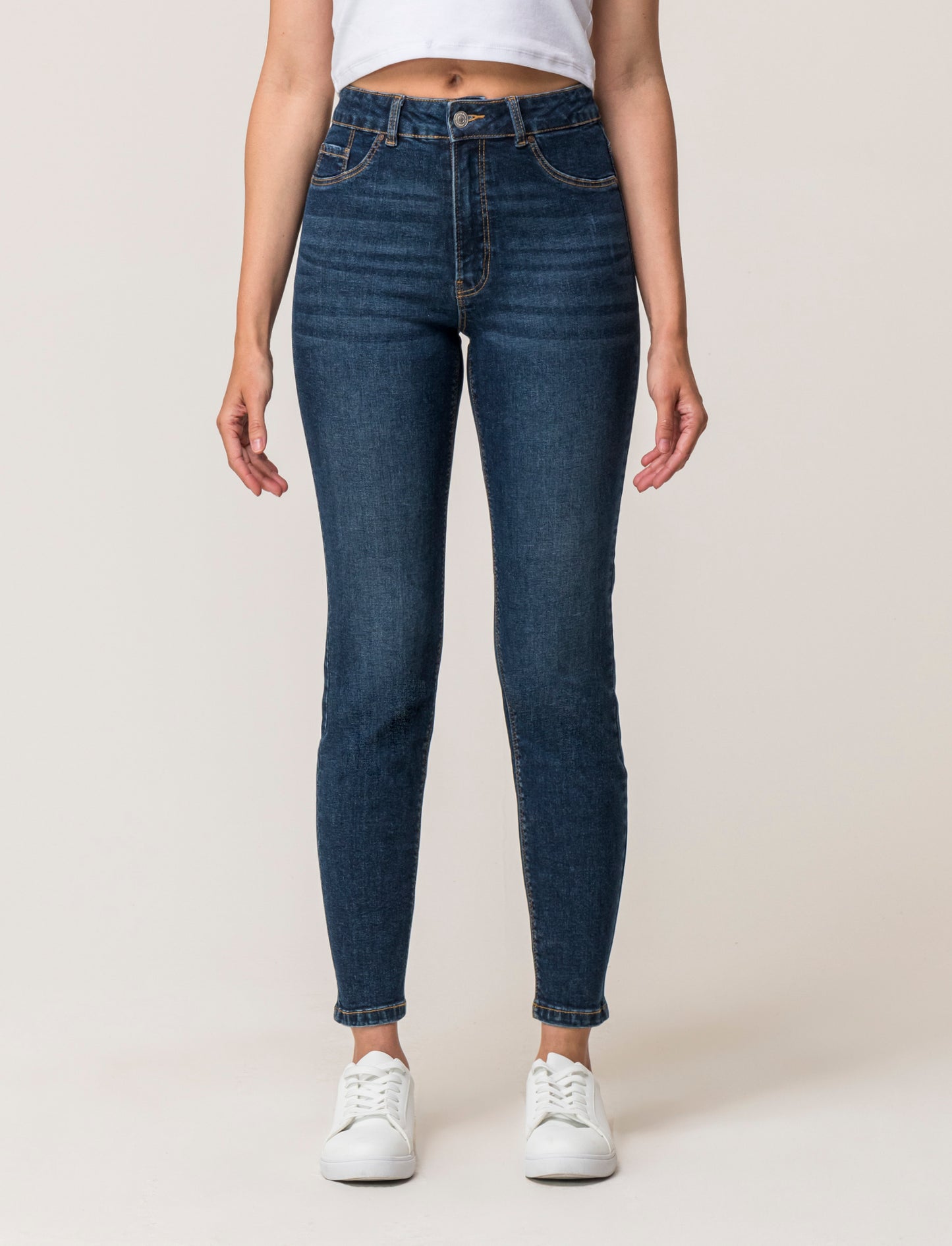 JEANS SKINNY REGULAR WAIST - DENIM SCURO