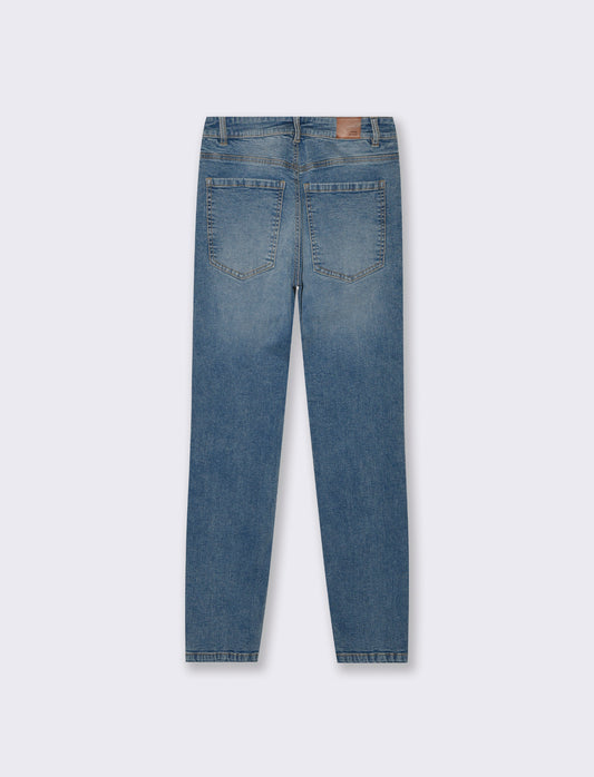 JEANS SKYNNY VITA ALTA - Denim