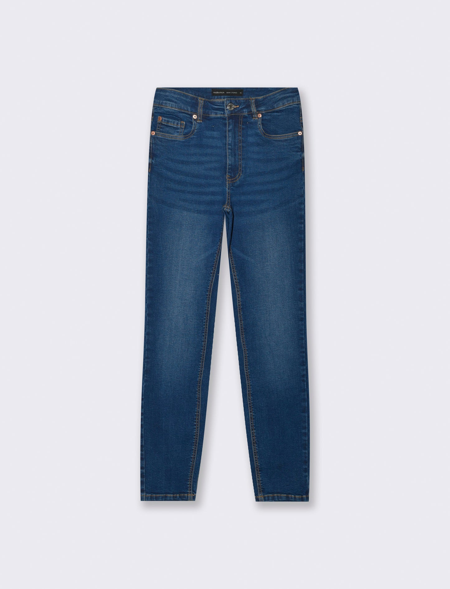 JEANS SKYNNY VITA ALTA - DENIM SCURO
