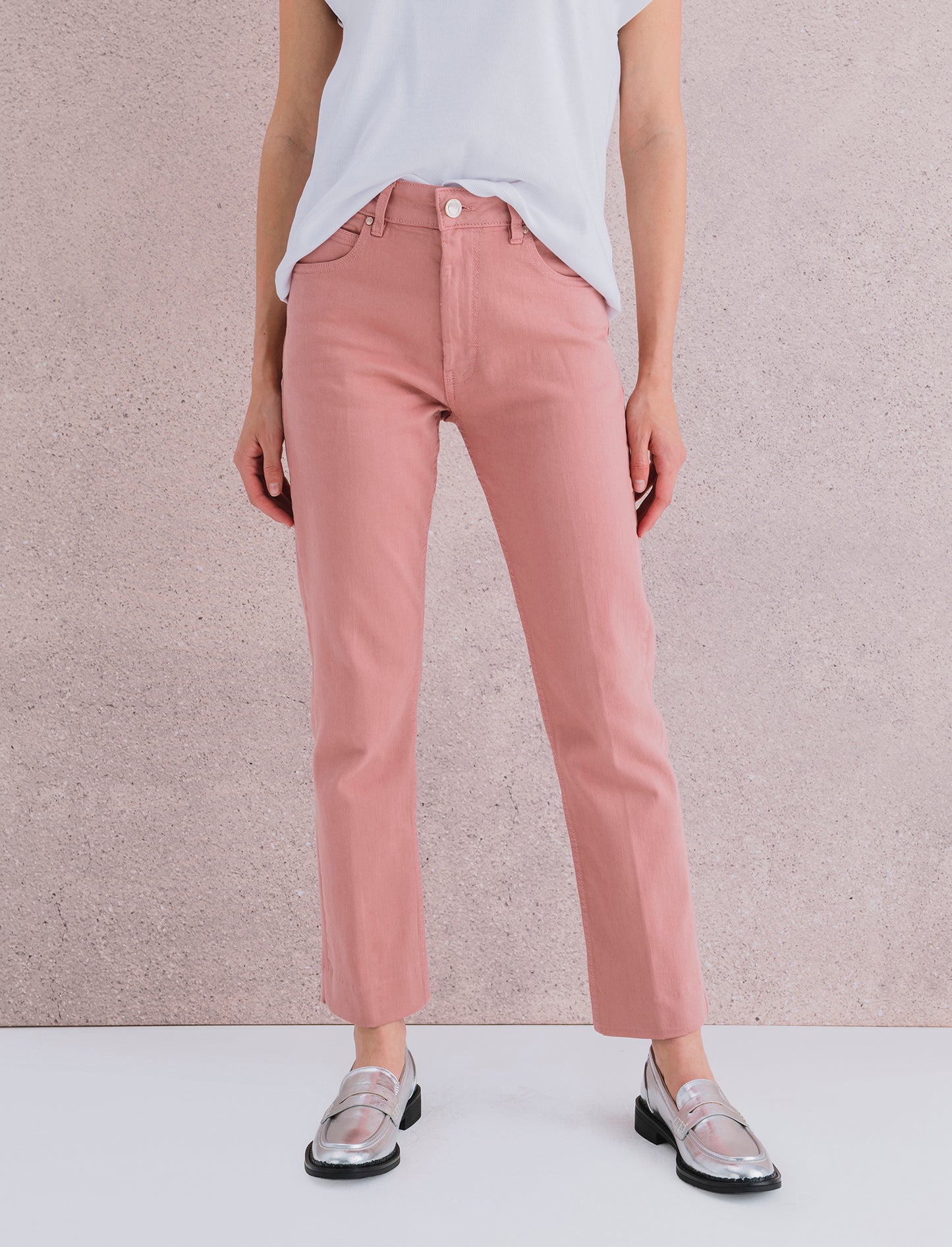 JEANS BOOTCUT - Rosa polvere