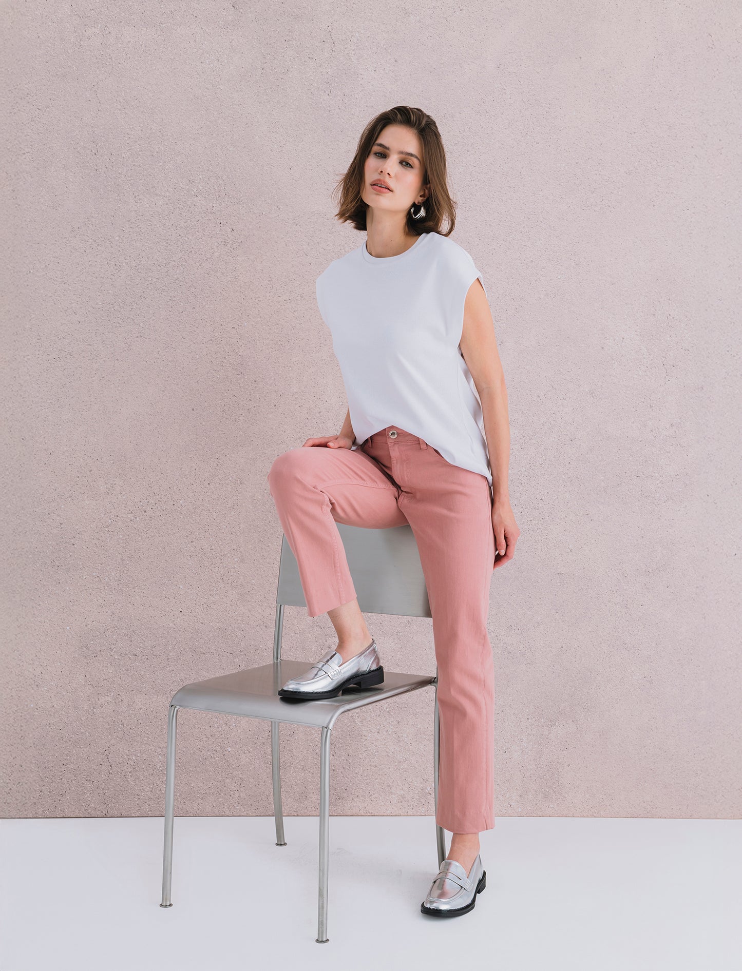 JEANS BOOTCUT - Rosa polvere
