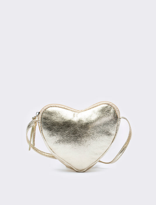 Borsa bambina tracolla a cuore - Oro