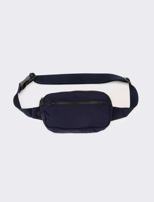 Mini marsupio uomo con zip - Blu