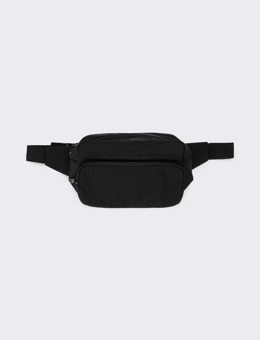 Marsupio uomo con zip avanti - Nero