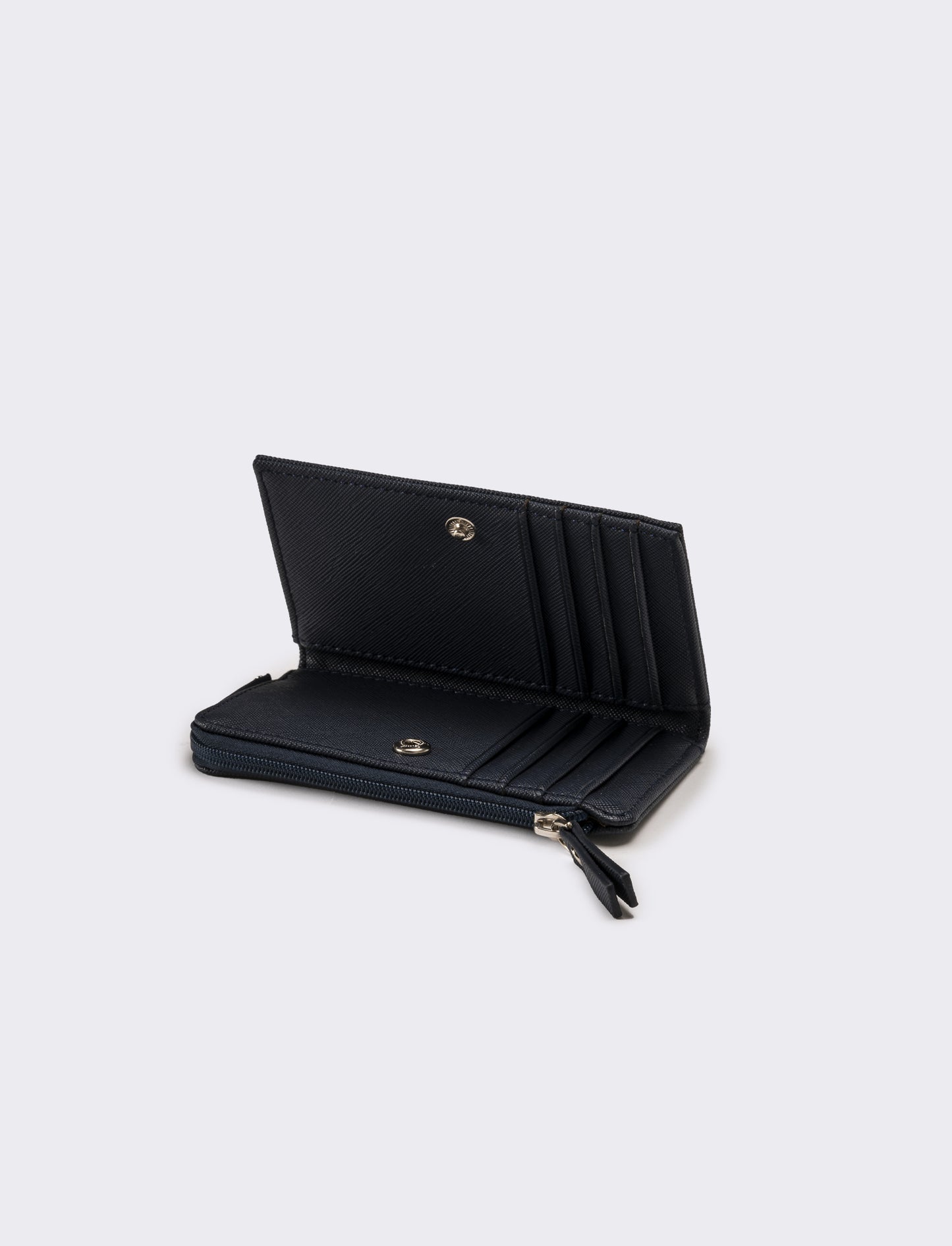 Portafogli uomo con zip portacarte - Blu
