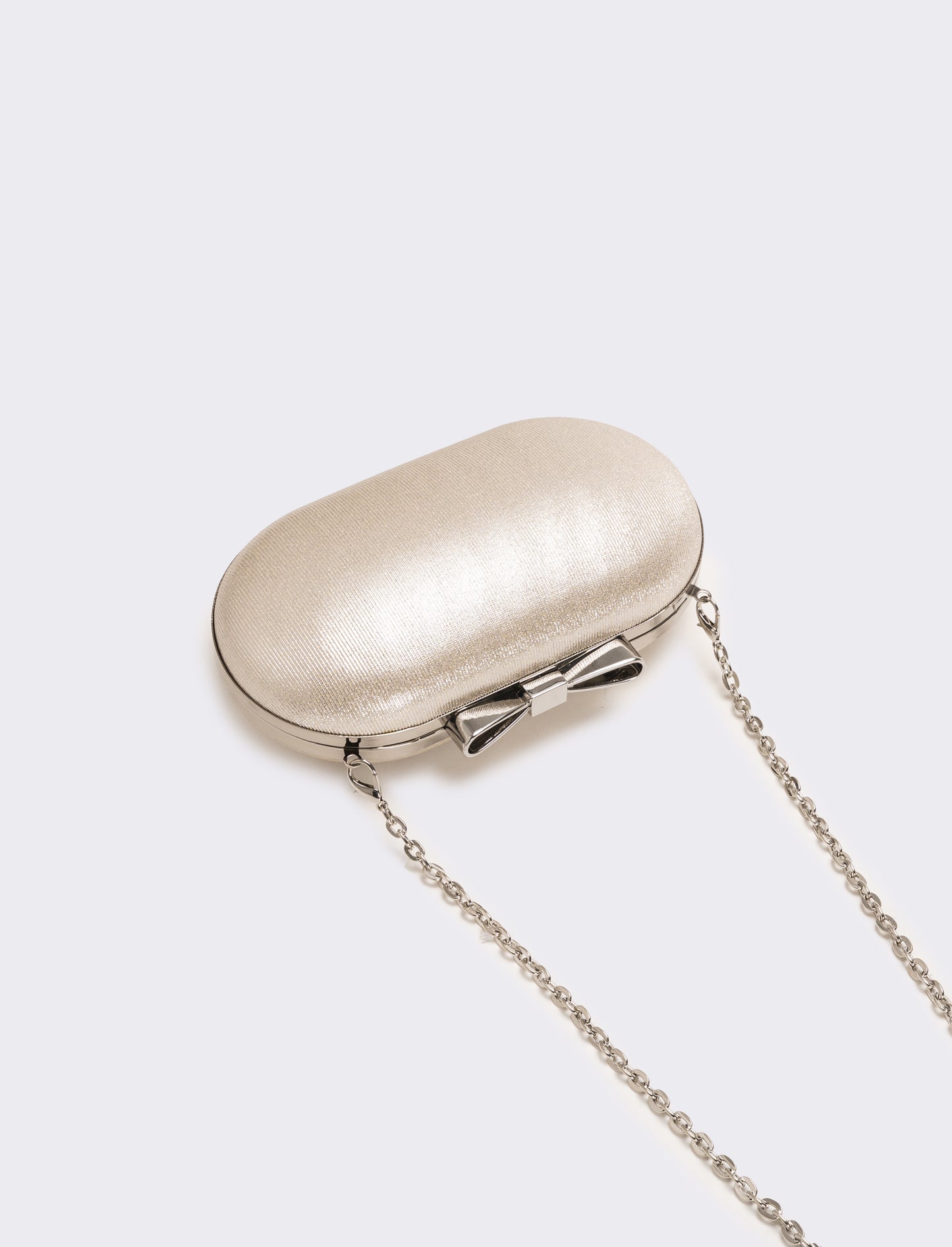Borsa donna pochette con fiocco - Argento