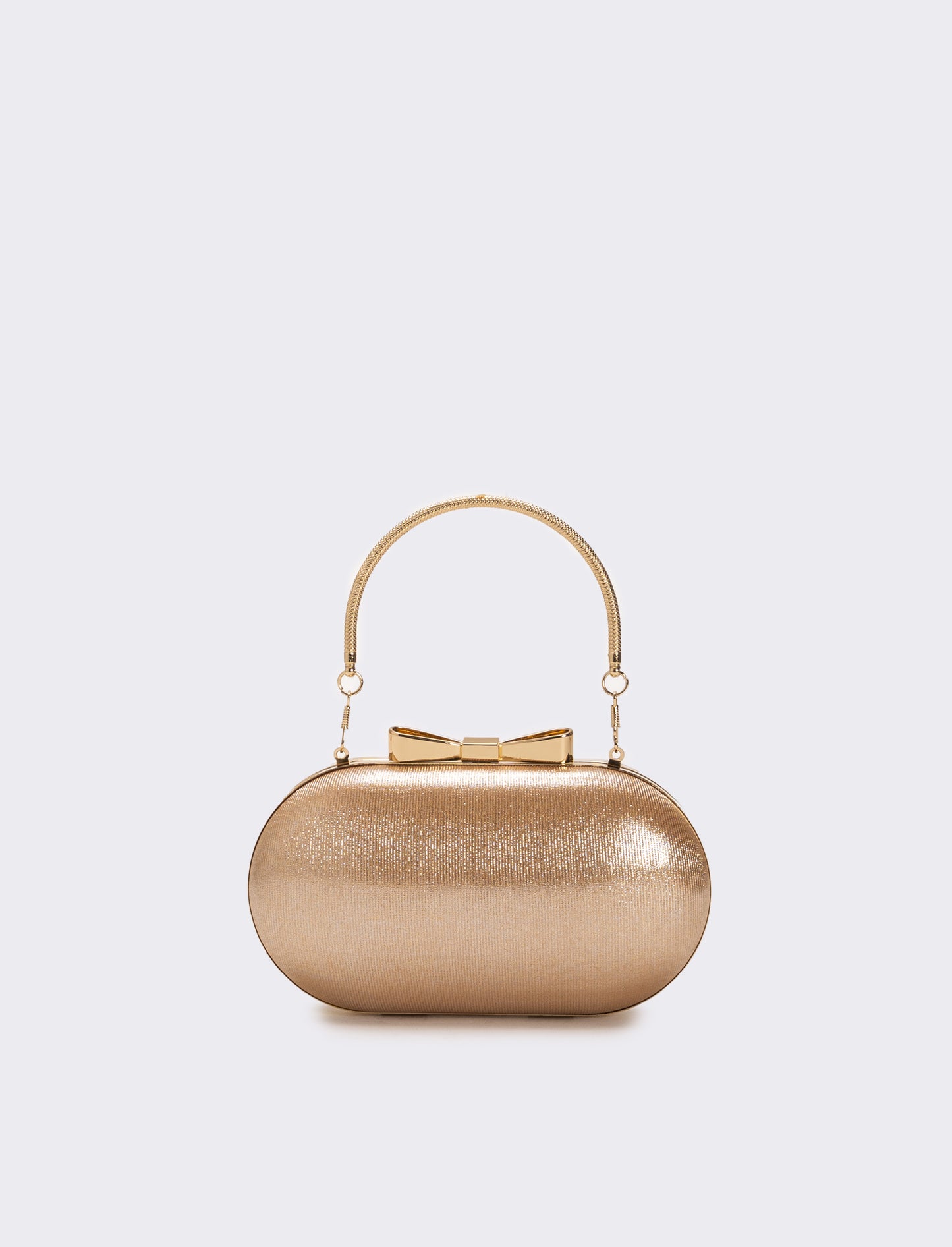 Borsa donna pochette con fiocco - Oro