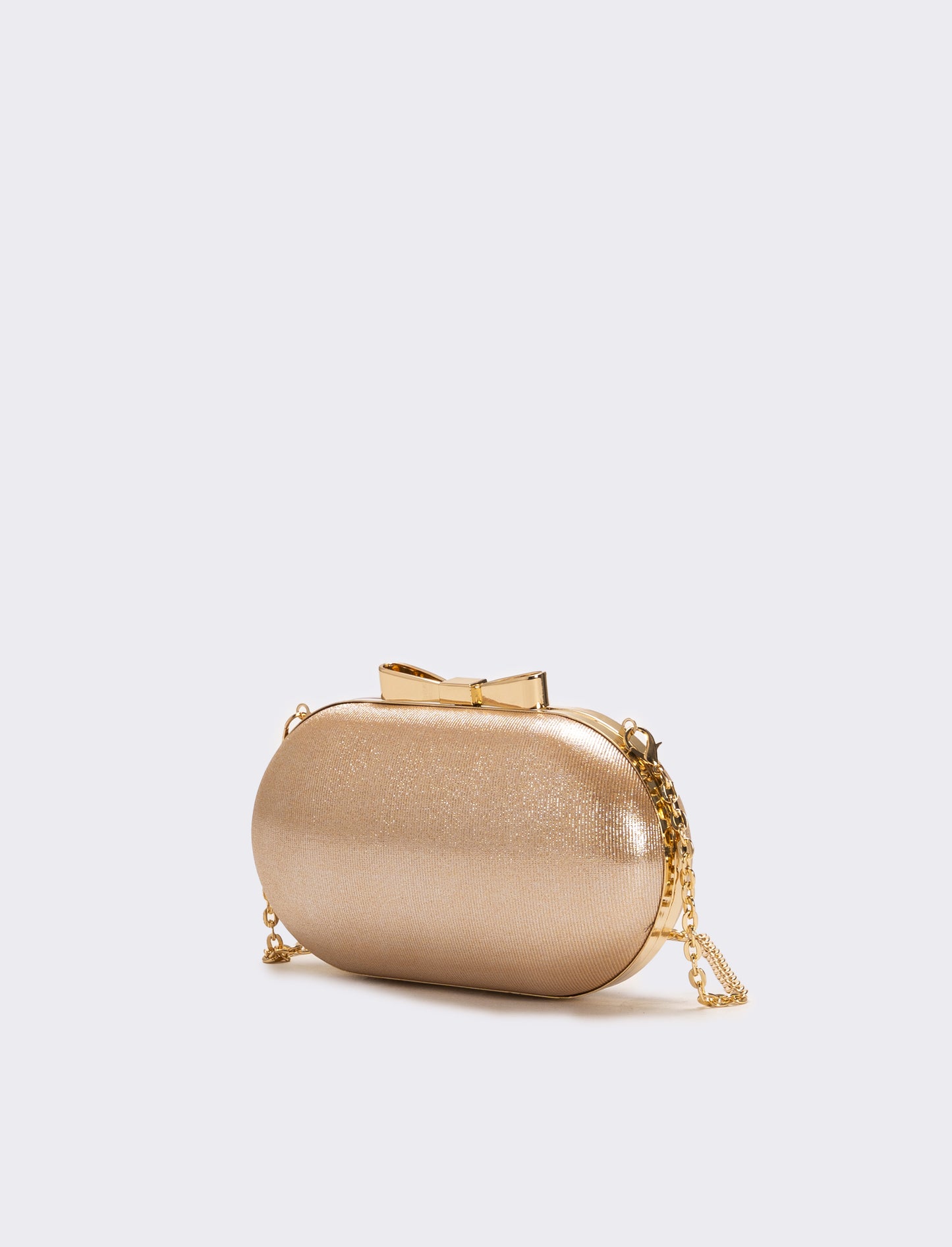 Borsa donna pochette con fiocco - Oro