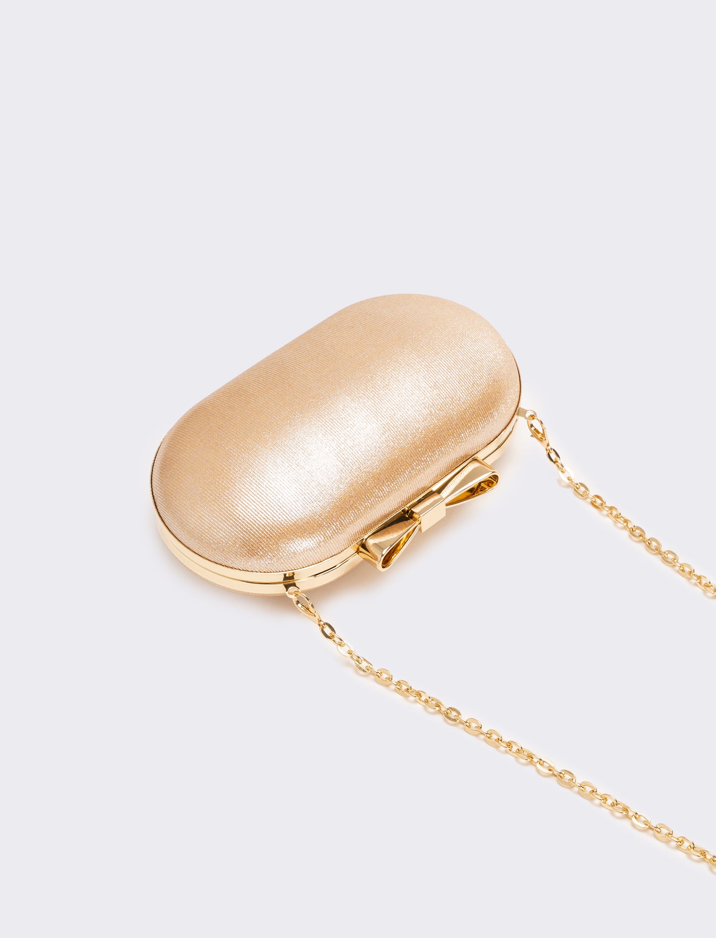 Borsa donna pochette con fiocco - Oro