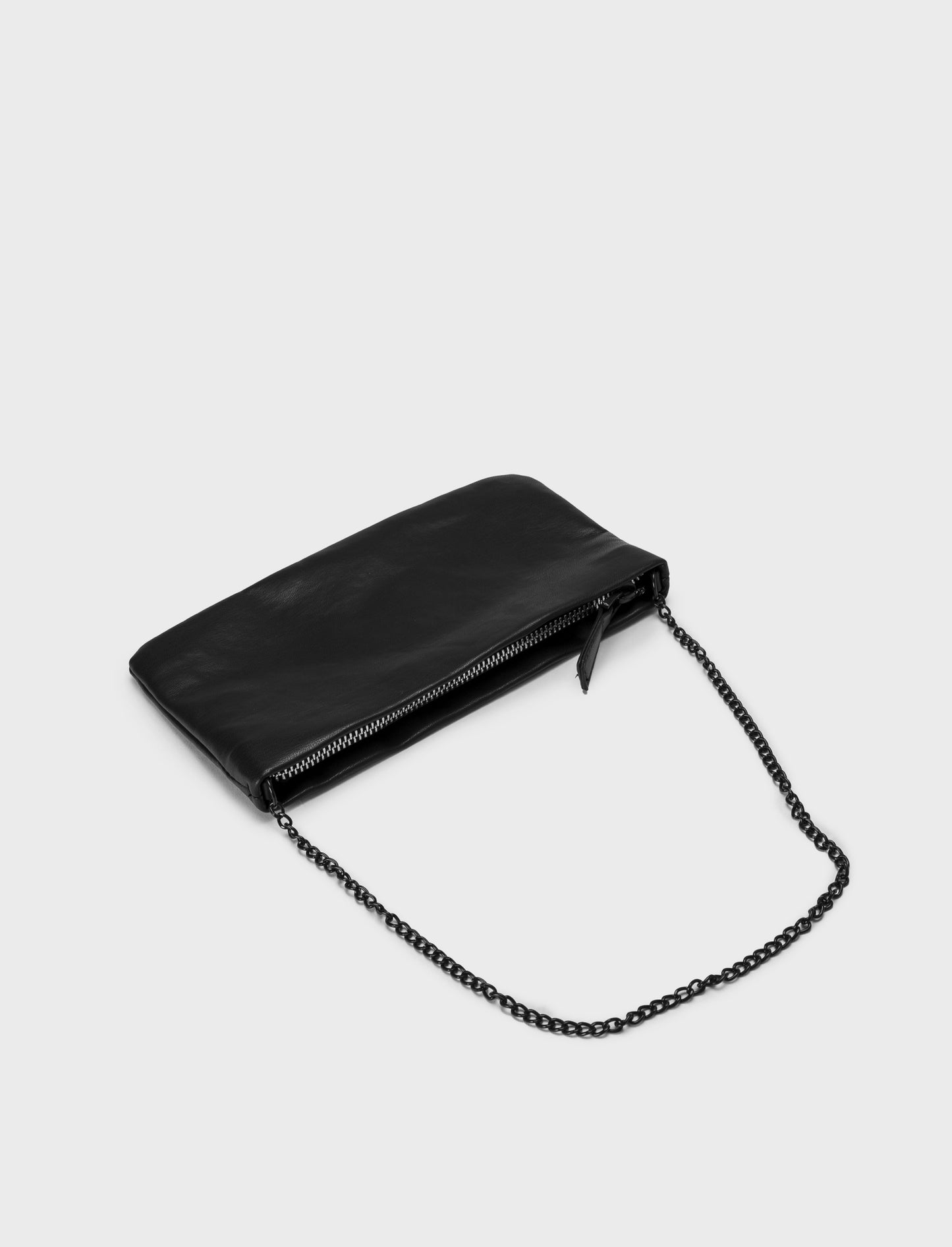 Portafogli donna con tracolla smaltata - Nero