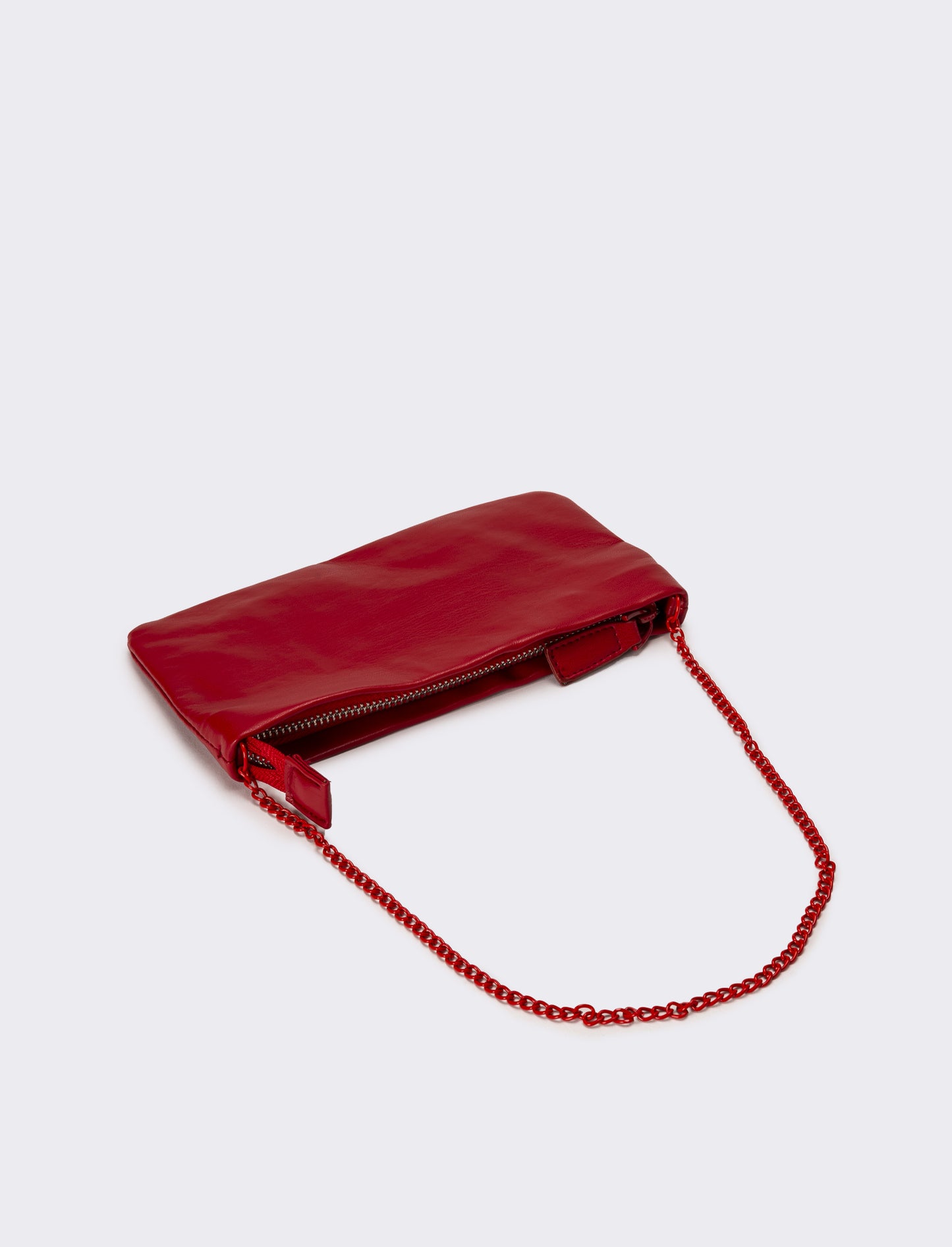 Portafogli donna con tracolla smaltata - Rosso