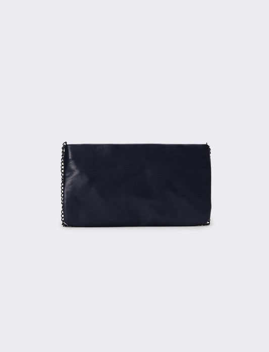 Portafogli donna con tracolla smaltata - Blu