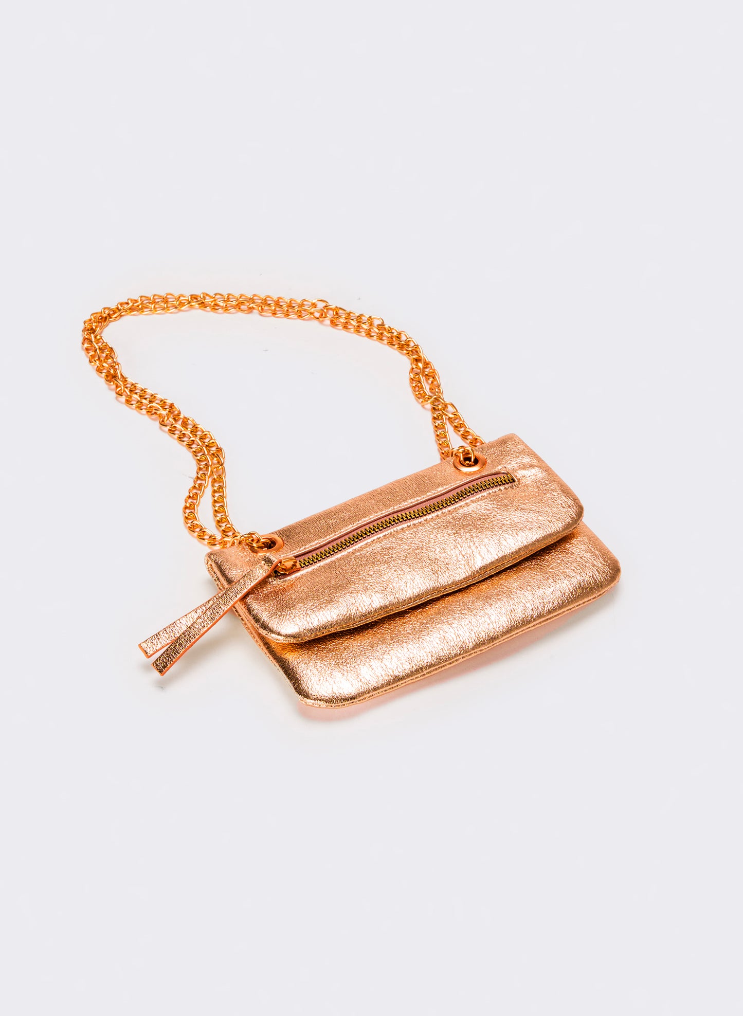 Portafogli donna con patta e tracolla - Rosa