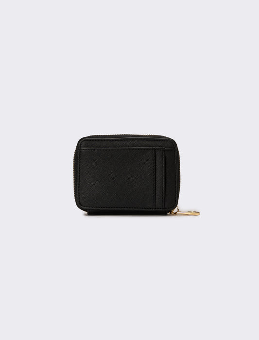 Portafogli donna con zip intorno - Nero